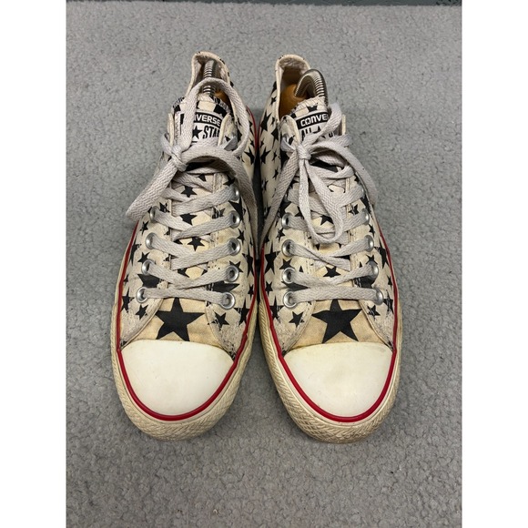 Converse Chuck Taylor All Star Low Top Sneakers Men's 9 Star Print Canvas Shoes - Picture 5 of 16
